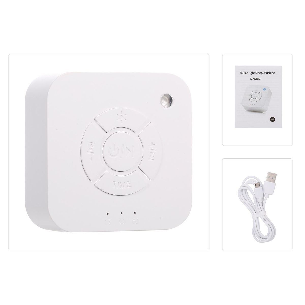 Portable 9 Sound Light Sleep Machine White Noise Machine Travel Sound Machine for Sleeping Baby Adult Home Office Travel