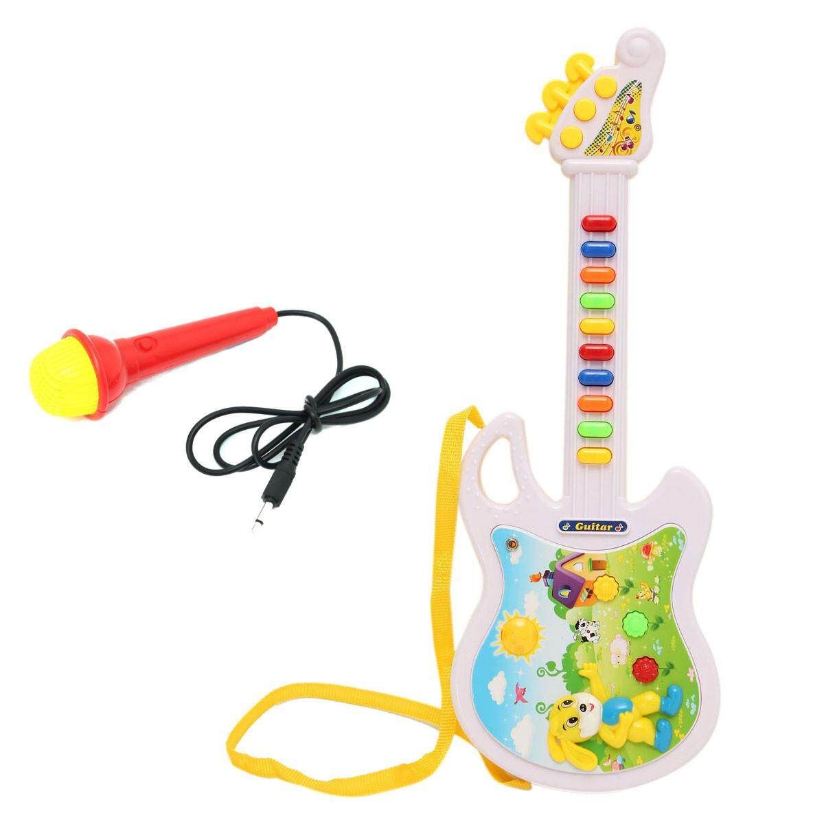 Electronic Guitar Mic Music Instrument Baby Kids Early Educational Intelligent