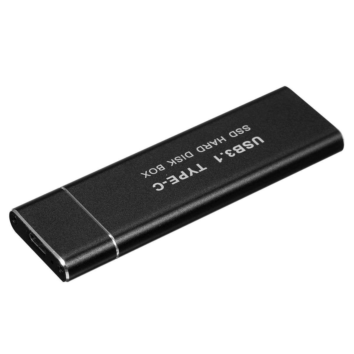 M.2 NVMe/SATA Dual Protocol Mobile Hard Disk Case USB3.1 Type-C External SSD Enclosure Aluminum Alloy Shell(1 Cable+1 Adapter)
