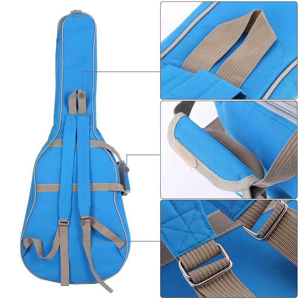 600D Water-resistant Oxford Cloth 10mm Sponge Cotton Padded Guitar Bag Backpack Shoulder Straps Pockets Gig Case for 41Inchs Acoustic Classic Folk Guitar