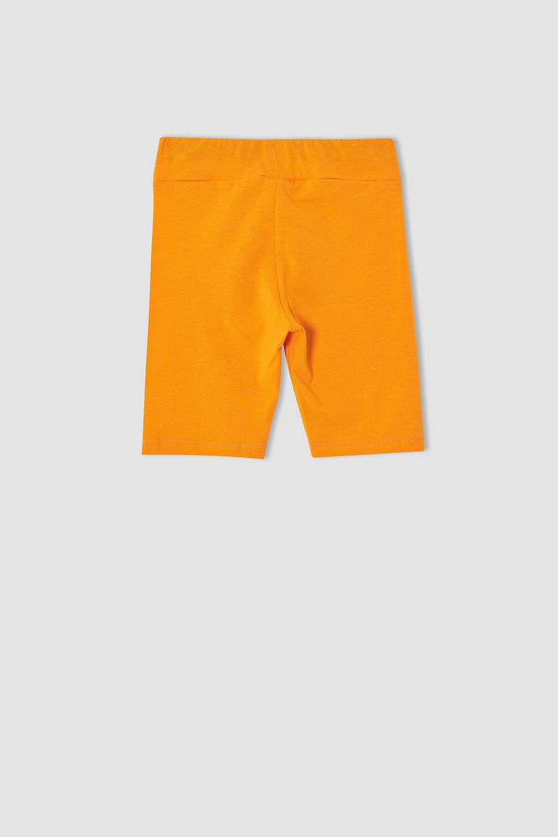 Girl - Regular Fit Knitted Bottom Leggings - Orange