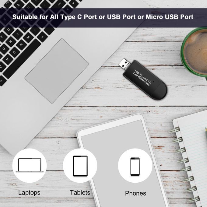 Portable Memory Card Reader 3 In 1 Adapter For TF Card