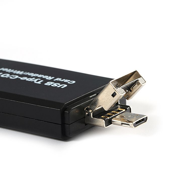 Portable Memory Card Reader 3 In 1 Adapter For TF Card