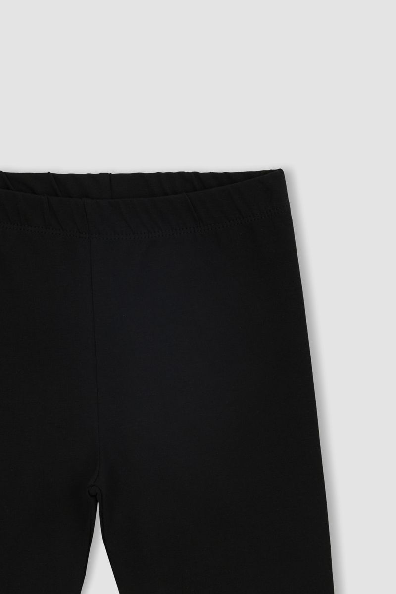 Girl Casual Knitted Leggings - Black