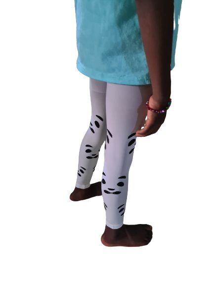 2pcs Girls Leggings PopSocks- White Age 3-7
