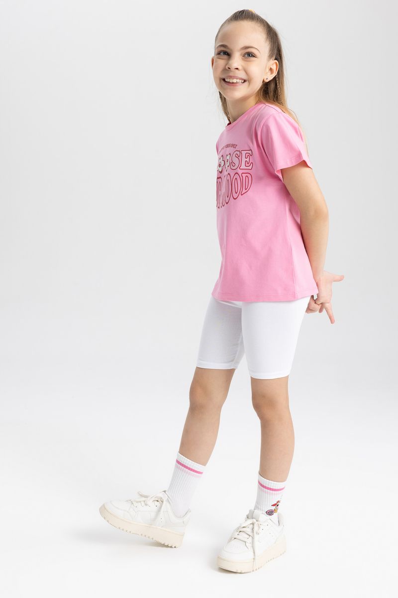 Girl Casual Knitted Leggings - White