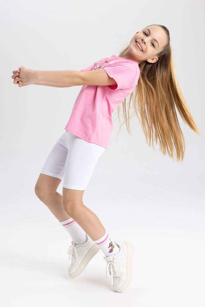 Girl Casual Knitted Leggings - White