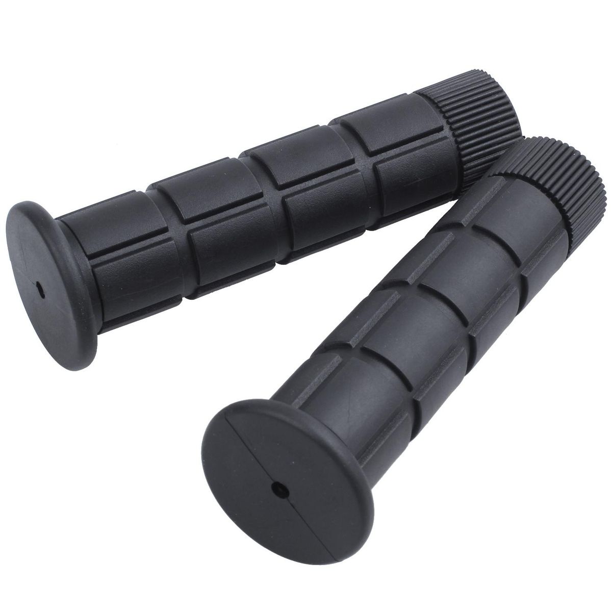 Bike handlebar grip Rubber MTB BMX Road Cycling Handlebars Lock-on Mushroom End Handles, Black