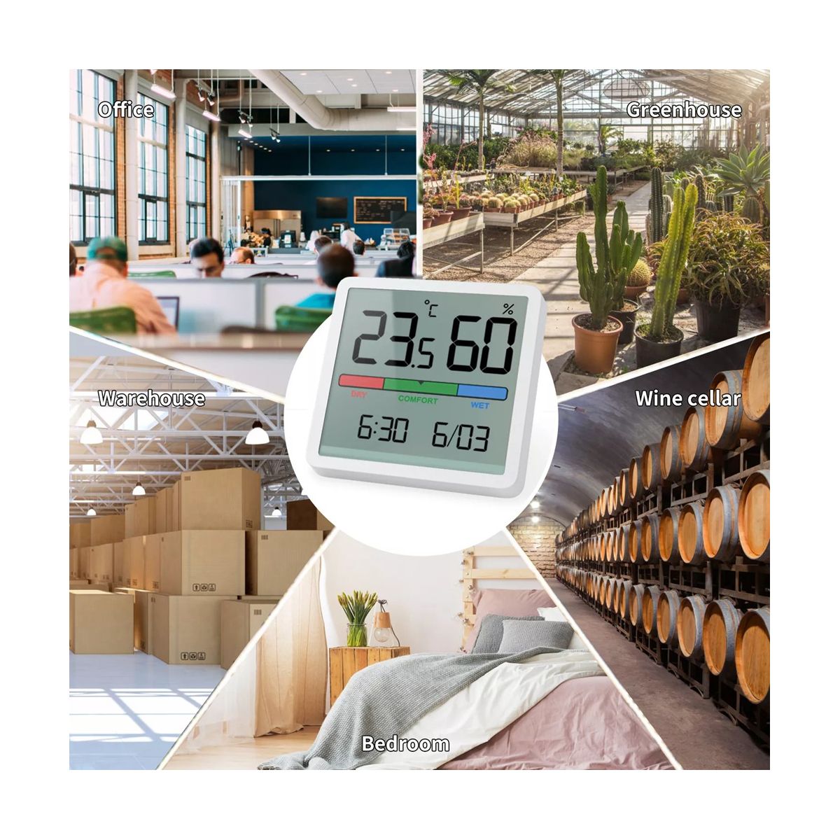 LCD Digital Hygrothermograph Indoor  Hygrometer Baby Room Environment Monitor Temperature Humidity Meter