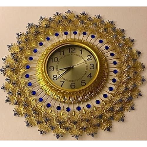 Peacock Feather Design Wall Clock