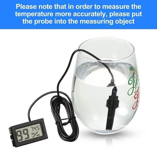Digital Thermometer Hygrometer With Probe Indoor