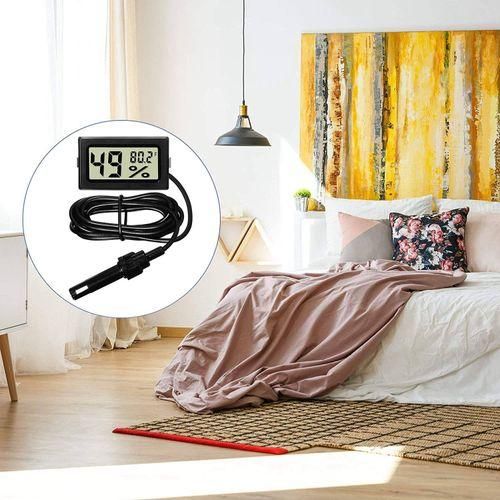 Digital Thermometer Hygrometer With Probe Indoor