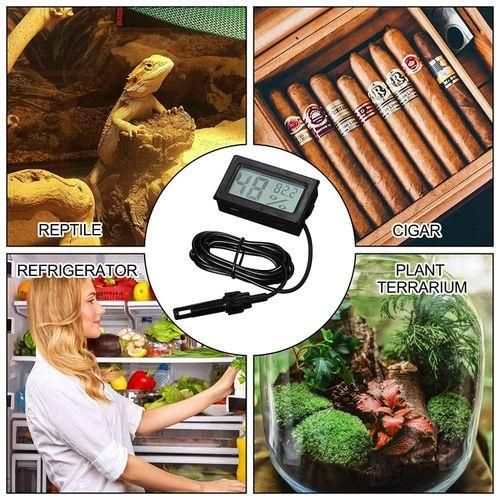 Digital Thermometer Hygrometer With Probe Indoor