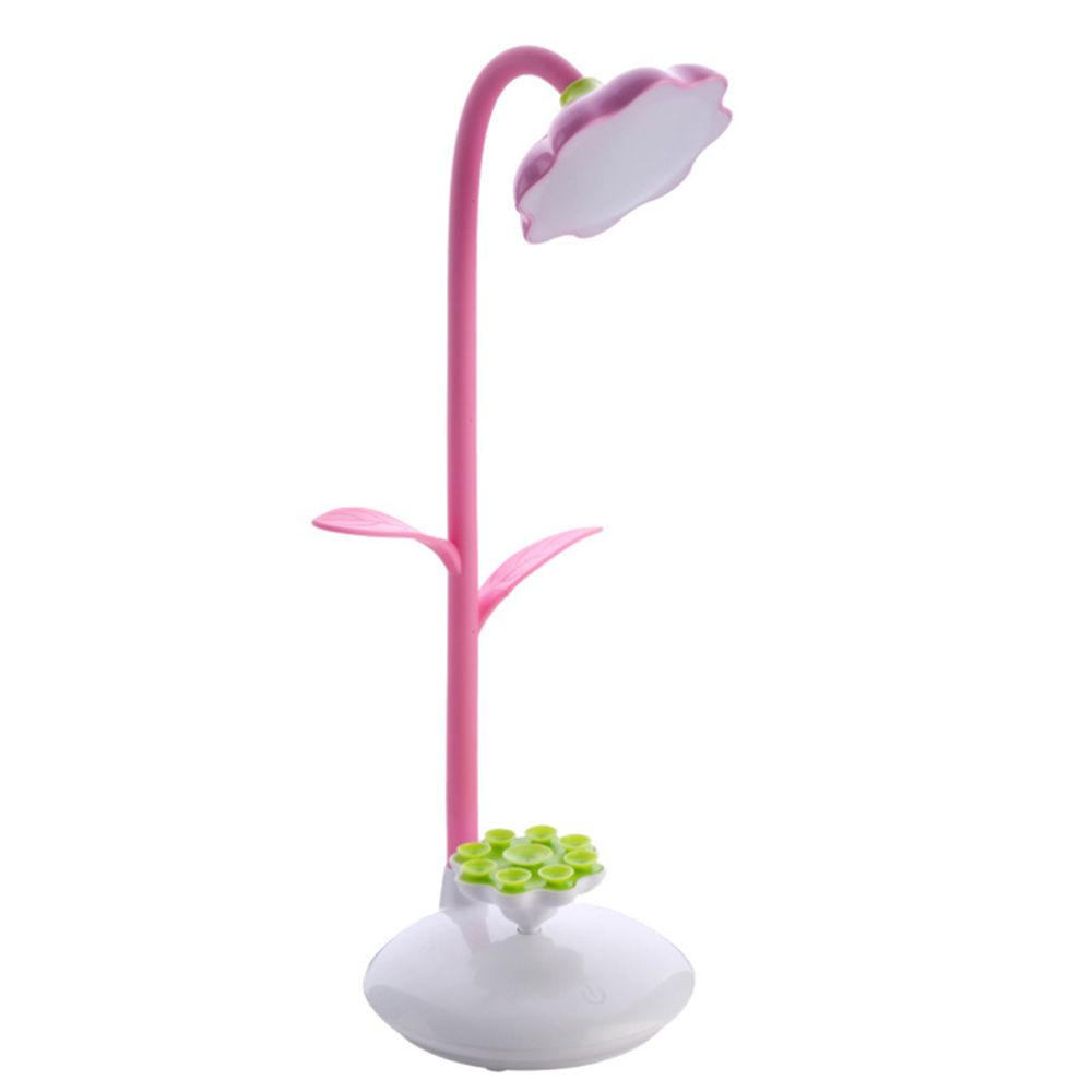 LEDs Desk Lamp With Phone Holder Base USB Rechargeable Night