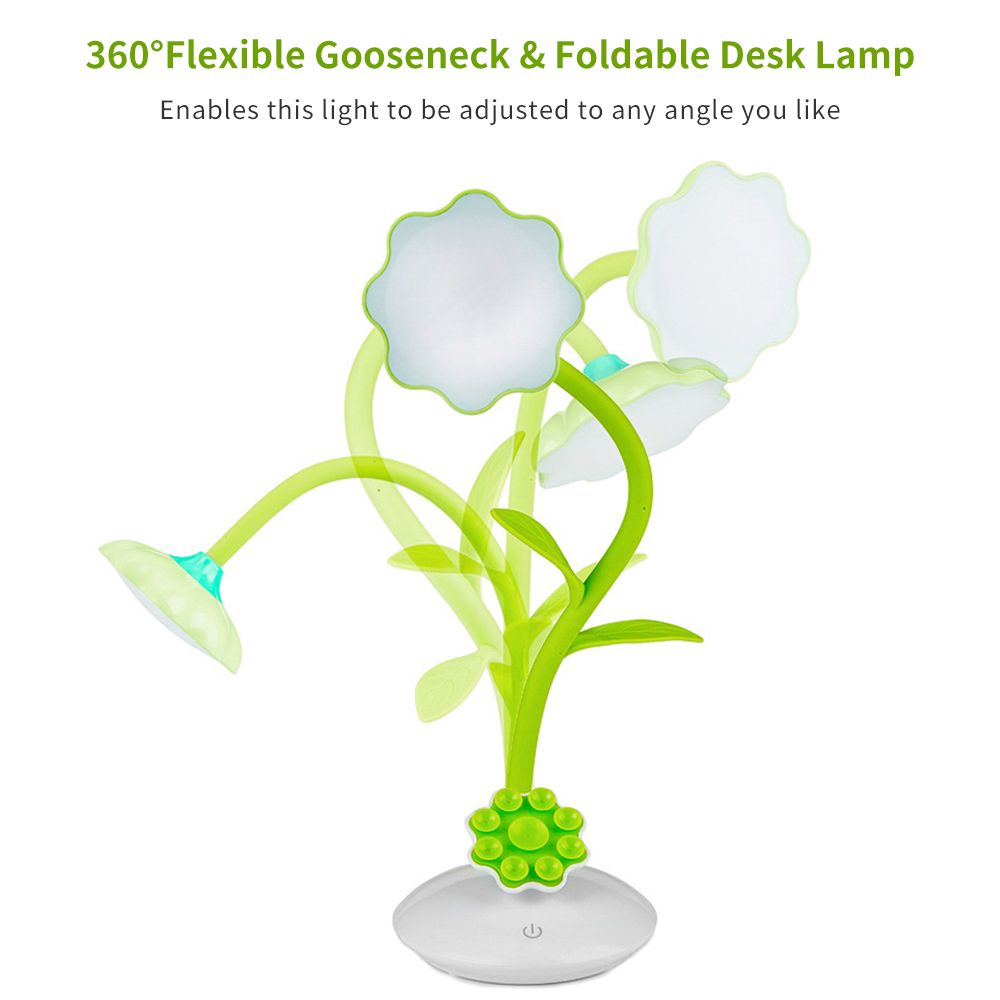 LEDs Desk Lamp With Phone Holder Base USB Rechargeable Night