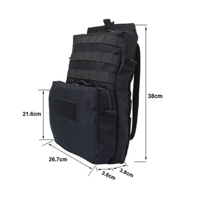 3L Hydration Backpack Cordura Without Water Bladder Reservoir Black