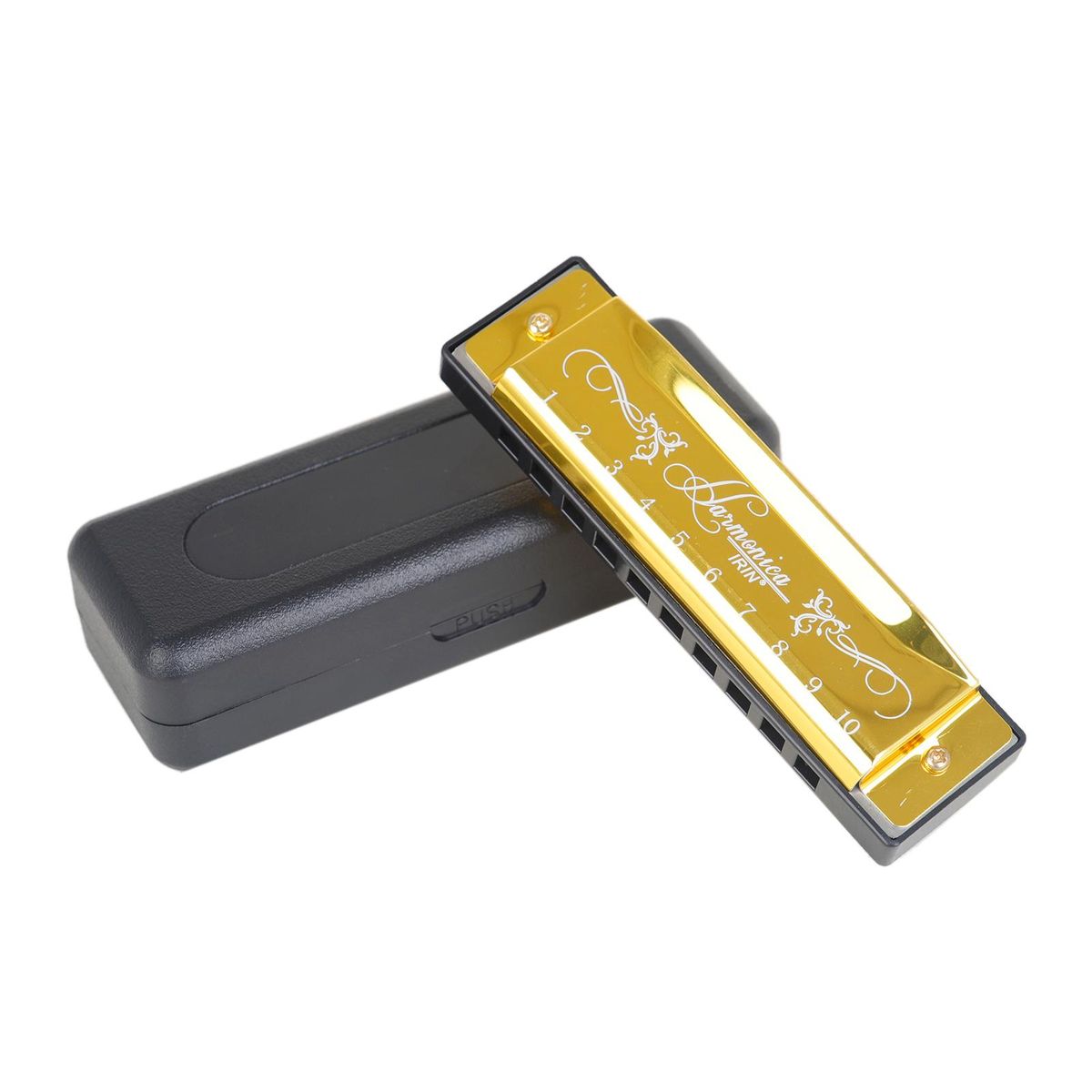 IRIN 10-Hole Harmonica Key of C 20-Tone Musical Gift with Storage Case for Beginner Student