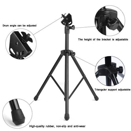 Practice Training Drum I Pads Three-legged Stand Adjustable