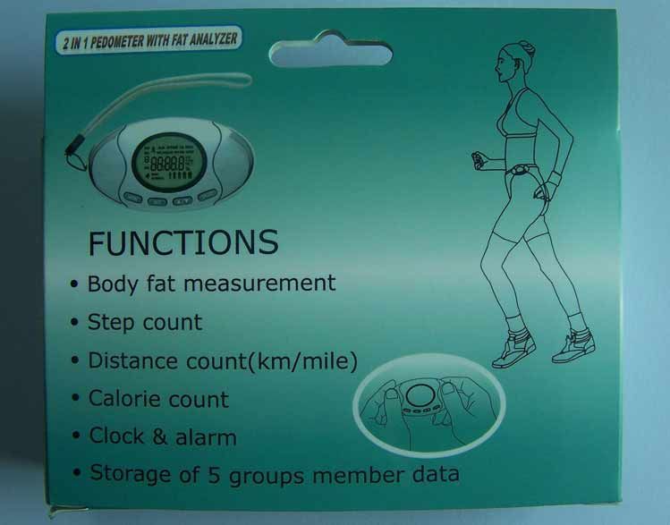 Pedometer With Fat Analyzer 2 In 1 Body Fat Not Specified