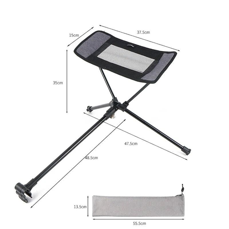 Portable Stool Collapsible Footstool For Camping Beach Chair Folding Fishing Outdoor BBQ Camping Chair Foot Recliner Foot Rest