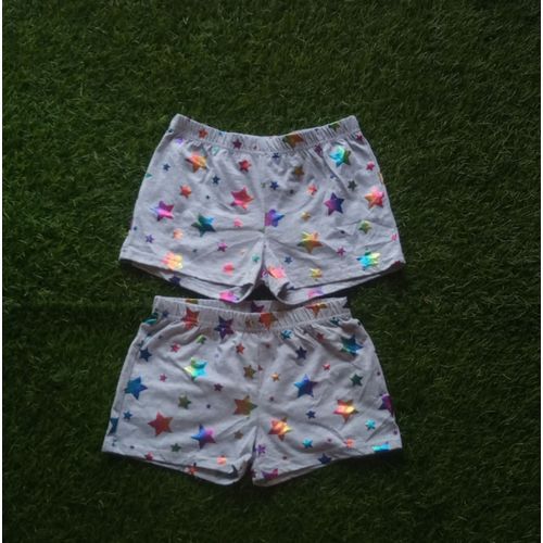 Girls 2 Pack Star Print Casual Shorts