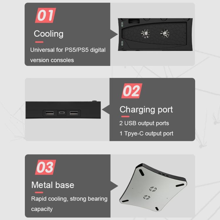 Iplay HBP-270 For Sony PS5 Multifunctional Host Cooling Base