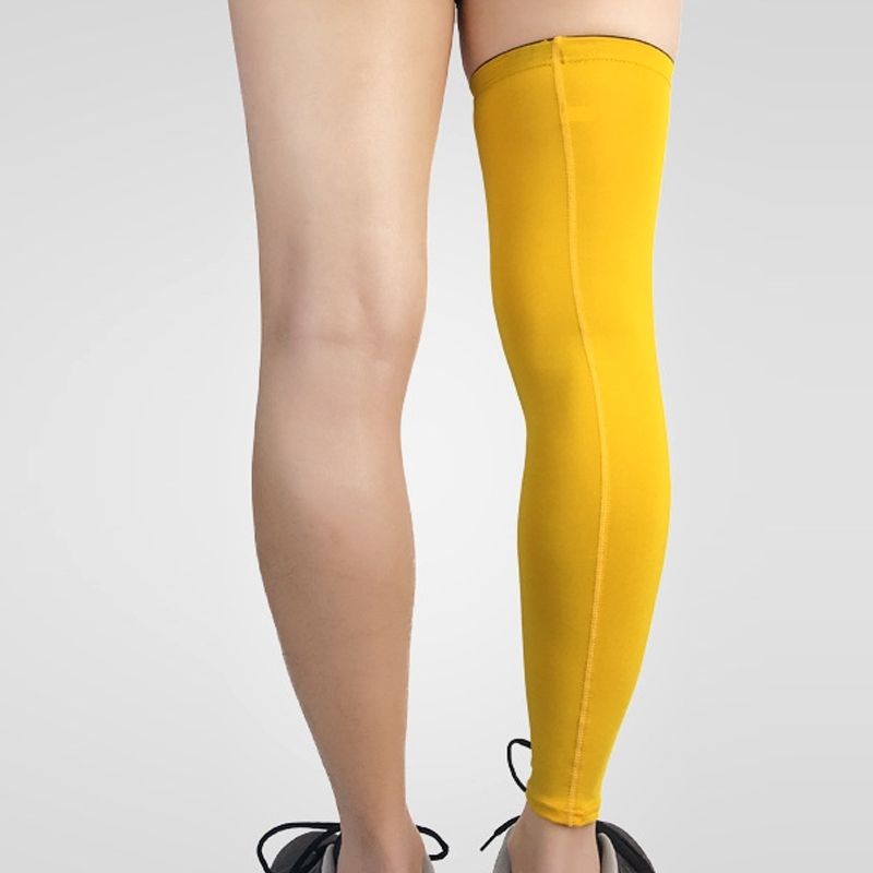 Professional Outdoor Sports Basketball Football Knee Pads Warm Compression Leg Protectors(Yellow Size: L)