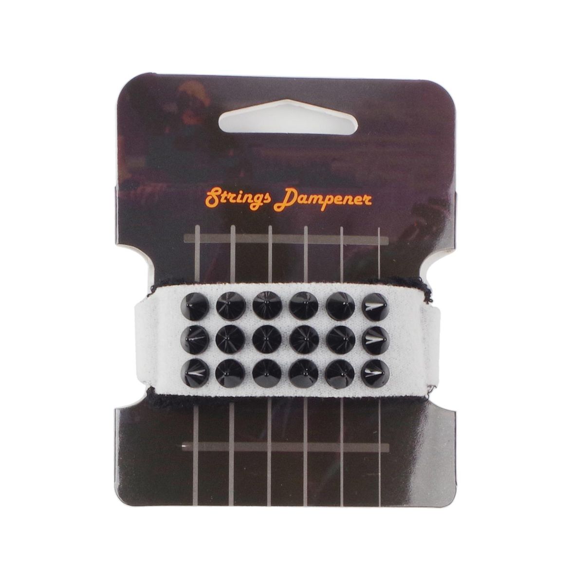 19cm Guitar String Mute Guitar/Bass Gear Fretboard Muting Wrap Punk Style String Dampener String Muter for 7-String Guitar Bass/ Electric/ Acoustic/ Acoustic Guitars