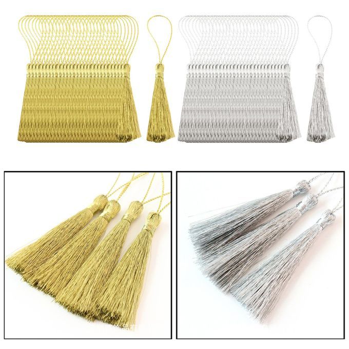 Set Of 60 Silky Tassels Small Chinese Knot For Jewelry Making