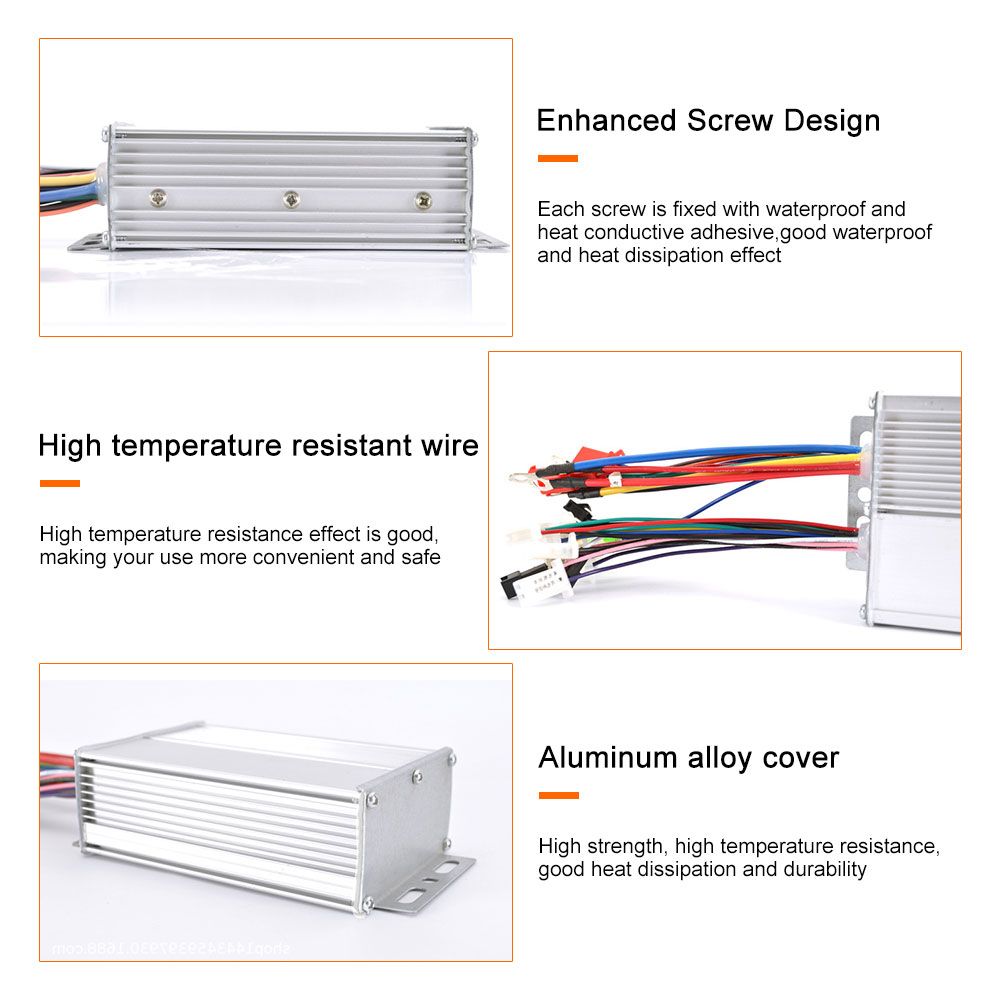 36V 48V 350W Brushless DC Motor Speed Controller For