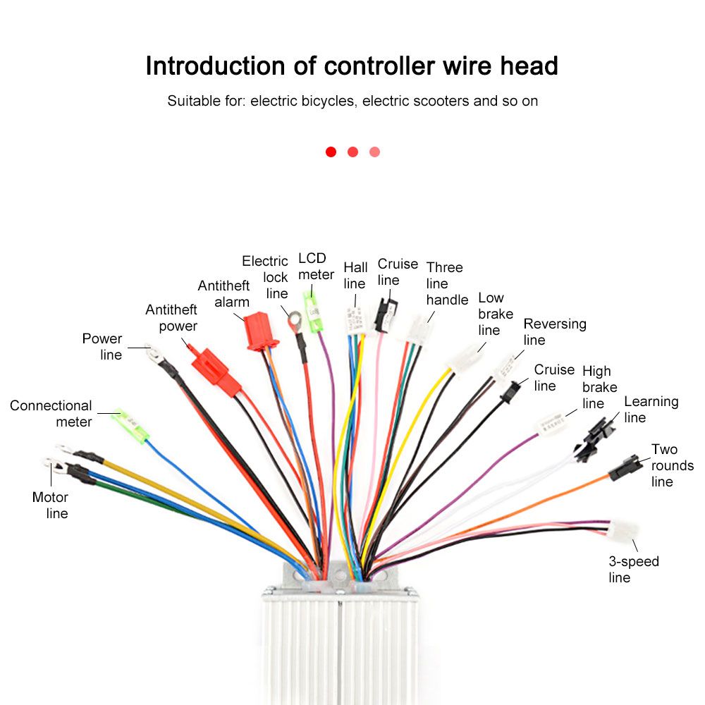 36V 48V 350W Brushless DC Motor Speed Controller For