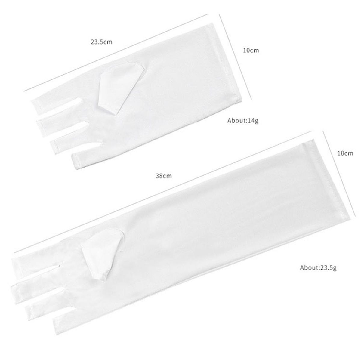 Nail gloves anti-ultraviolet anti-black sunscreen special disposable fingerless gloves nail phototherapy heat insulation gloves long
