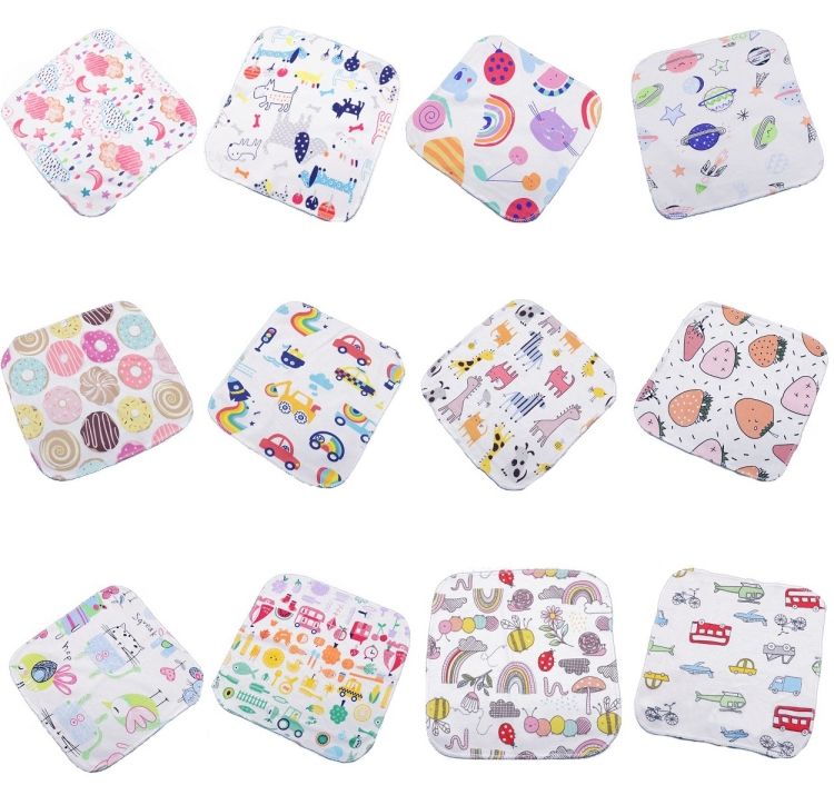 Burp Cloths 10 PCS Baby Cotton Saliva Handkerchief