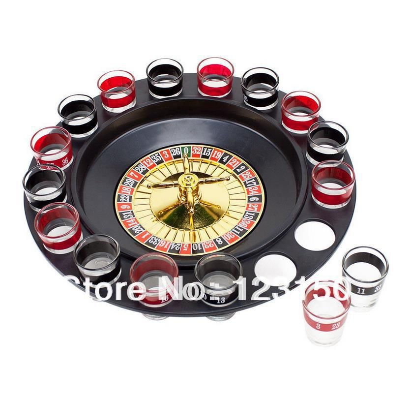 RS-001 New Roulette Drinking Game With Casino Spin Glass Party Fun Game