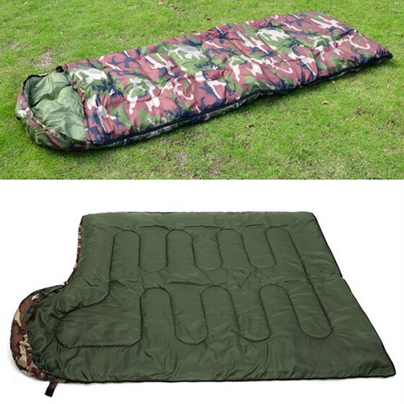 Cotton Camping Sleeping Bag 15~5degree Envelope Style Army