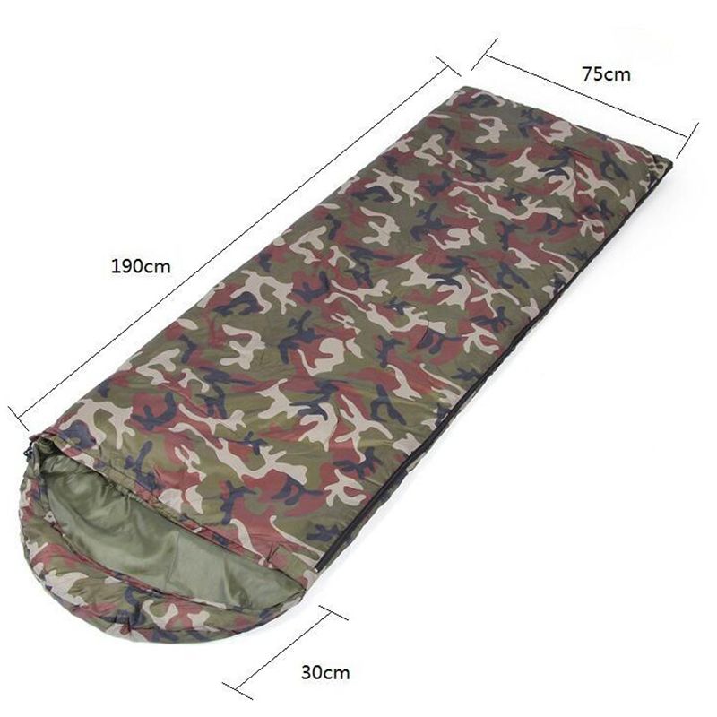 Cotton Camping Sleeping Bag 15~5degree Envelope Style Army