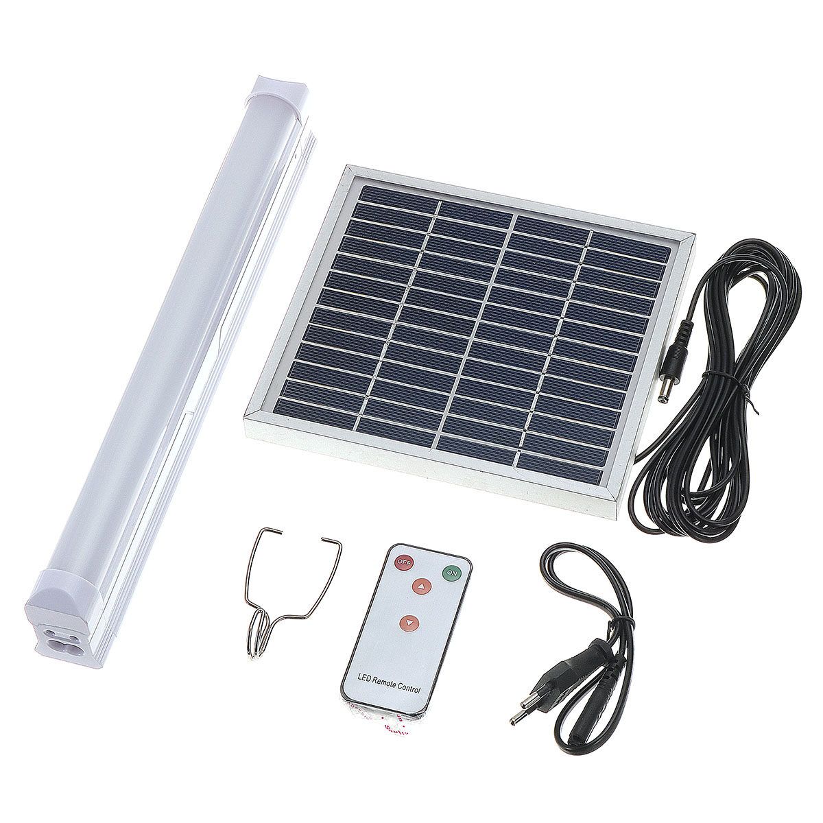 30 LED Camping Solar Charging Night Light Bar Dimmable Hanging Tent Lamp 5W