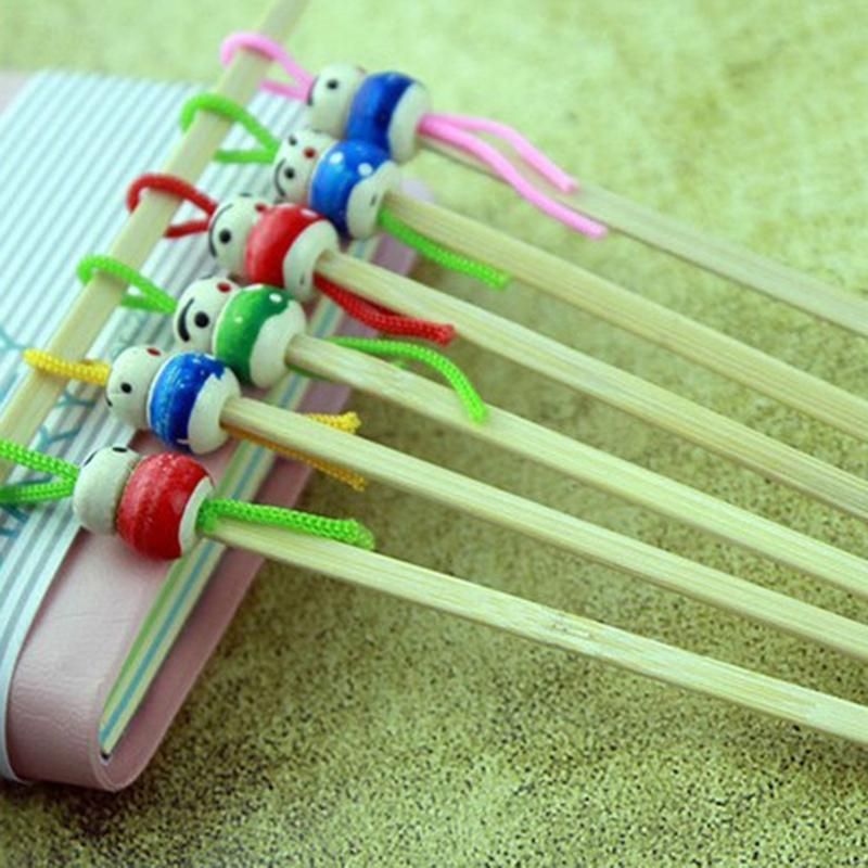 5/10Pcs Bamboo Cute Doll Earpicks Ear Wax Remover Cleaner