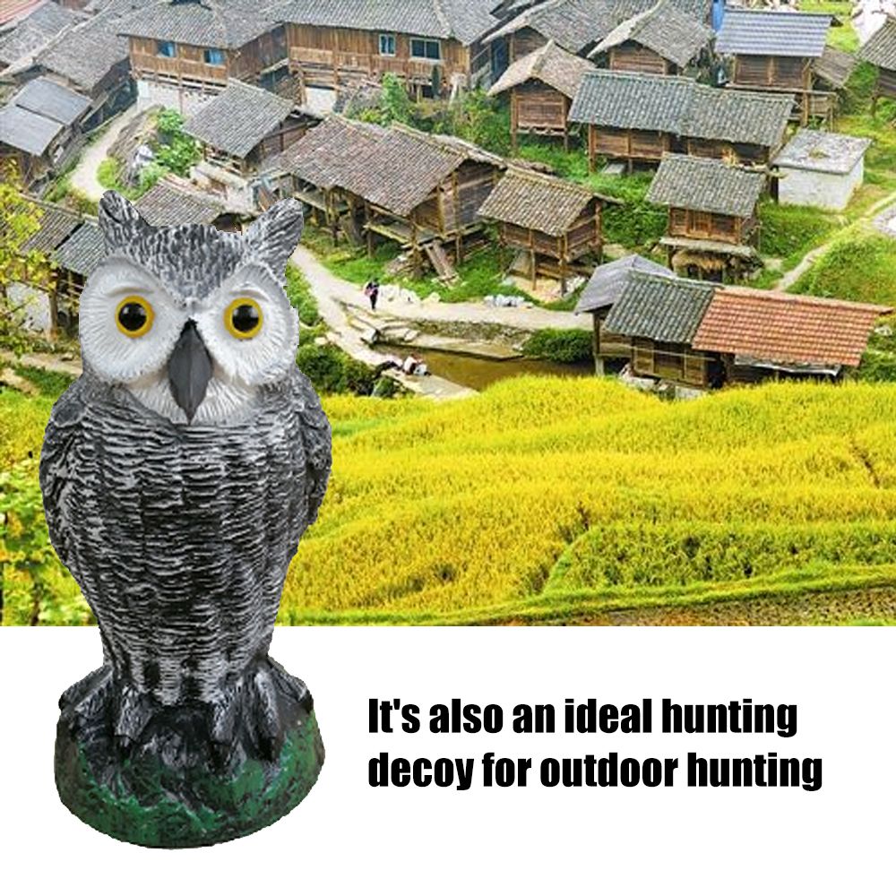 Fake Owl Ornamental Hunting Decoy Protector Garden Field