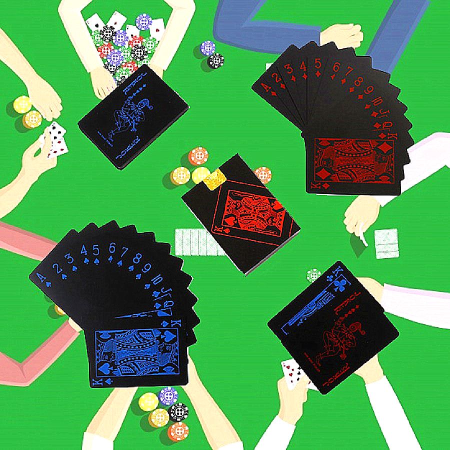 Quality Waterproof PVC Plastic Playing Cards Set 54pcs Deck Classic Magic Tricks Tool