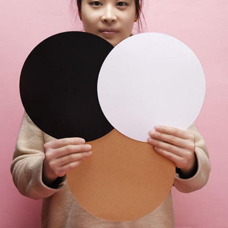 round Cardboard Thick round Kraft Paper White Card Black Card Drawing Paper 250 round Sketch Color Lead Painting Paper for Children