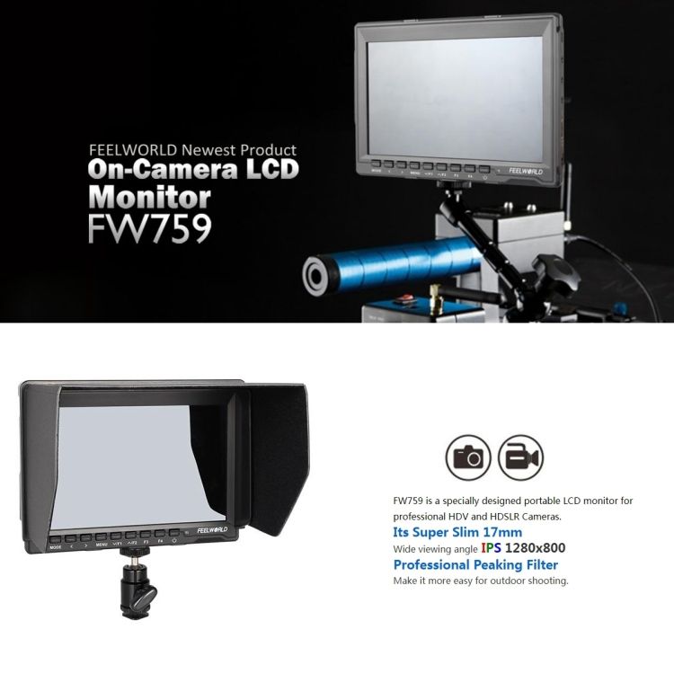 7 Inch IPS Screen Ultra-thin HD Camera Field Monitor