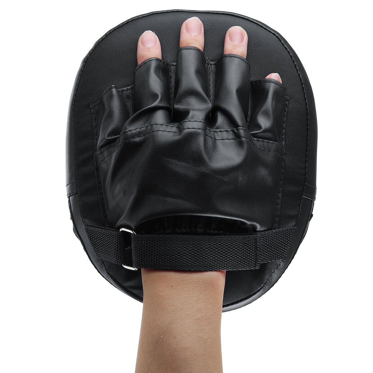 Comfortable Thai Kick Shield Boxing Mitt Focus Target Punch Pad Glove Punching Karate Training PU Foam Black