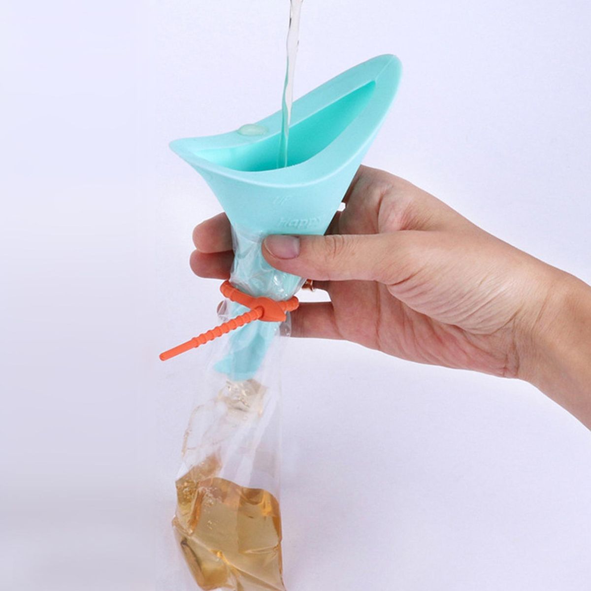 Silicone Female Urinal Portable Pee Funnel for Women Travel Outdoor White