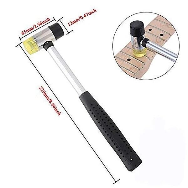 XSXS--Guitar Luthier Tool Kit Include Fret Rubber Hammer, Guitar Fret Crowning File, Fret Rocker Leveling, 2 Pcs Fingerboard Gua