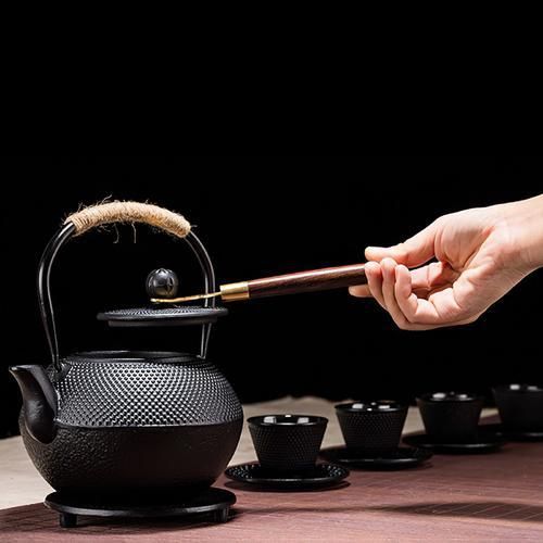 Cast Iron Tea Pot Set Japanese TeaPot Tetsubin Kettle With Metal Net Filter 600ml Peony Kung Fu Tea Infusers