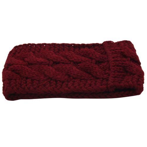 Wine Red Spring Winter Ear Warmer Headband For Women