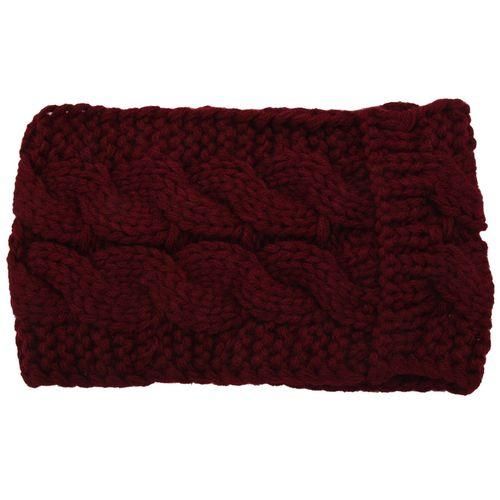 Wine Red Spring Winter Ear Warmer Headband For Women