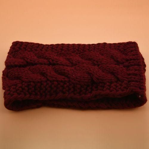 Wine Red Spring Winter Ear Warmer Headband For Women