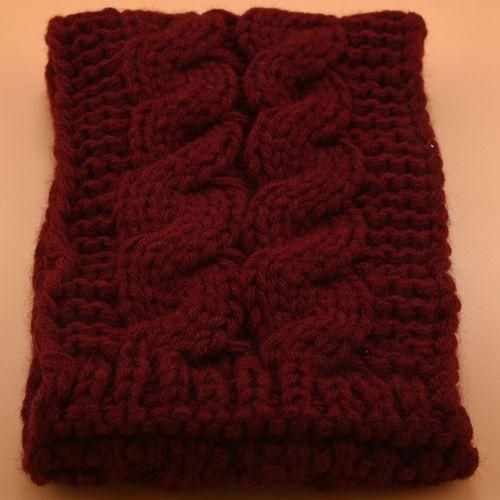 Wine Red Spring Winter Ear Warmer Headband For Women